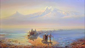 The Descent of Noah from Mount Ararat is a painting by Ivan Aivazovsky.